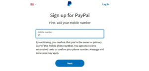 Paypal payment sign up