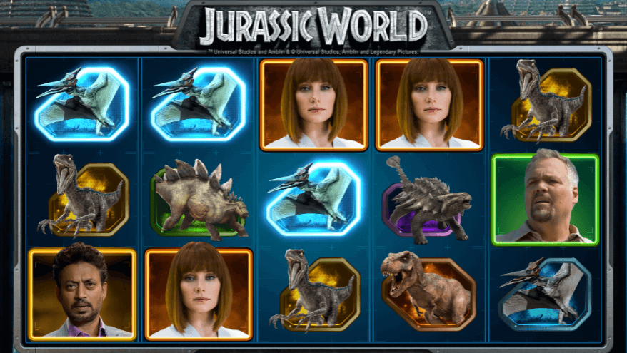 Getting bonuses in Jurassic World online slot 