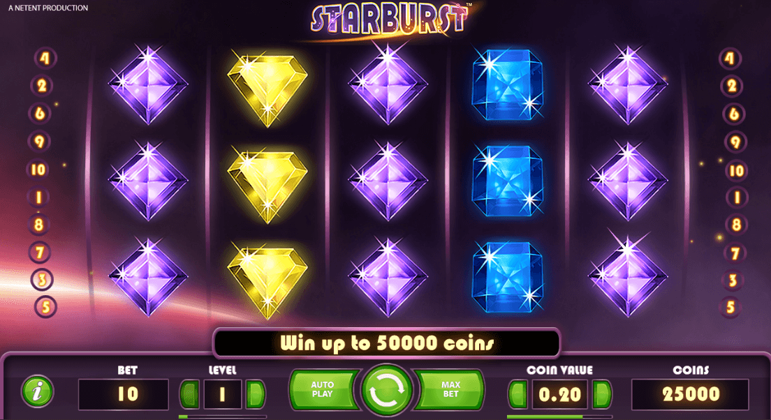 Gameplay overview of the Starburst slot machine